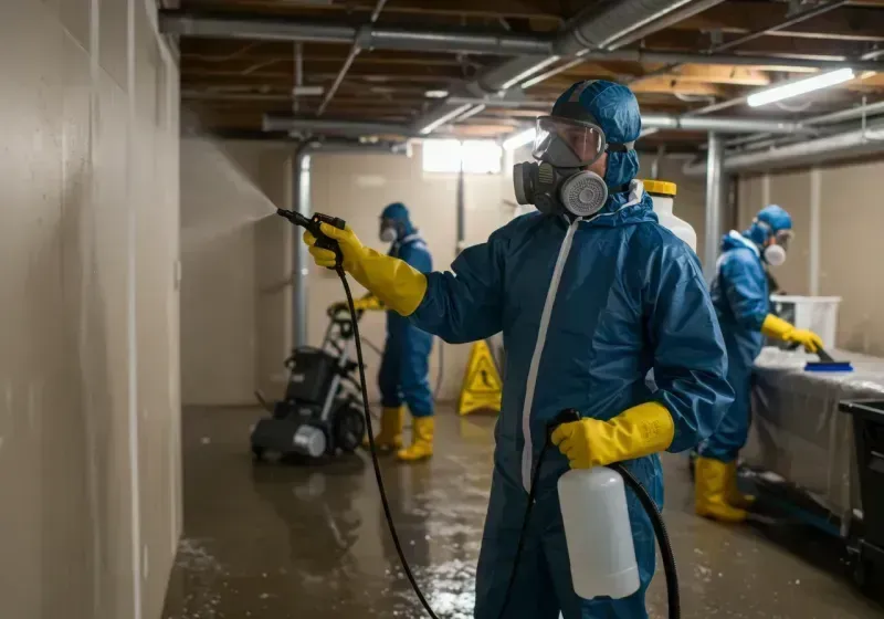 Basement Sanitization and Antimicrobial Treatment process in The Crossings, FL