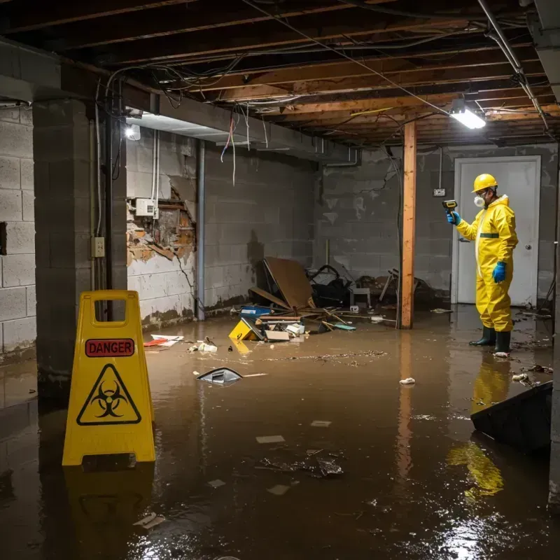 Flooded Basement Electrical Hazard in The Crossings, FL Property